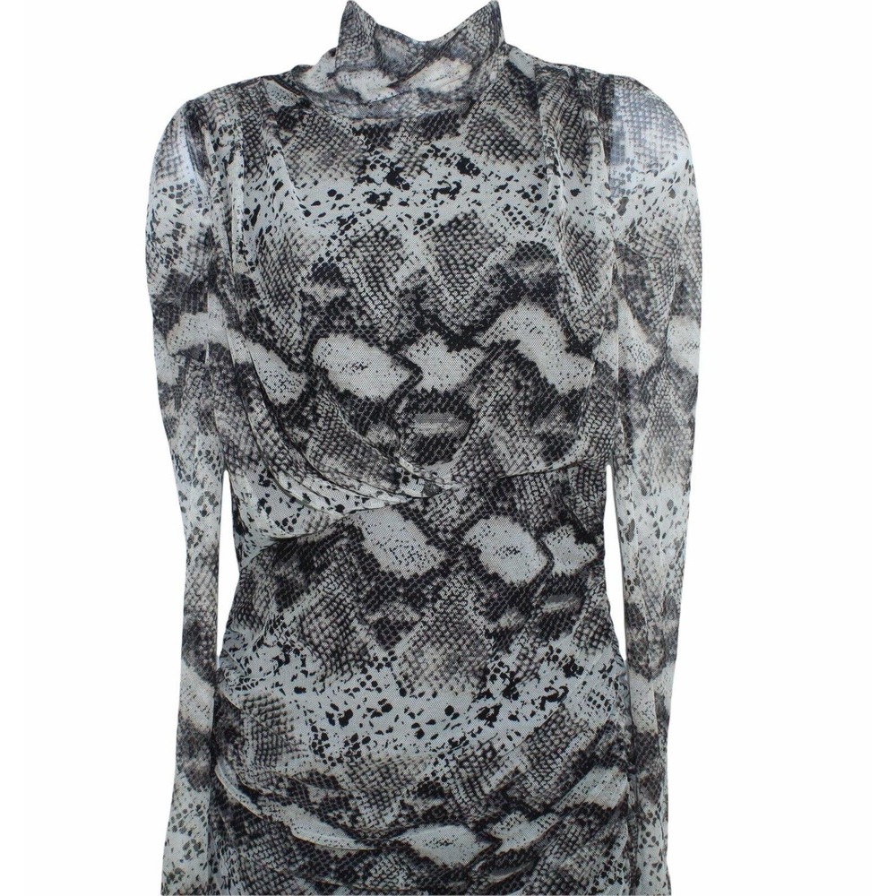 UTOWN U.S.A Women's Size Medium Rusched Animal Print Dress - Picture 3 of 10